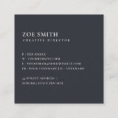 SOFT BLUSH BLUE FLORAL ALPHABETS NAME BRIEF Z VIERKANTE VISITEKAARTJE (Achterkant)