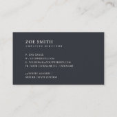 SOFT BLUSH BLUE FLORAL ALPHABETS NAME BRIEF Z VISITEKAARTJE (Achterkant)