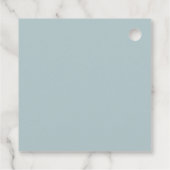 SOFT BLUSH BLUE FLORAL LIJST FIRST HOLY COMMUNION BEDANKJES LABELS (Achterkant)