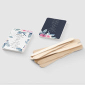 SOFT BLUSH BLUE FLORAL WATERVERF WEDDING PROGRAMMA HANDWAAIER (Niet-gemonteerd)