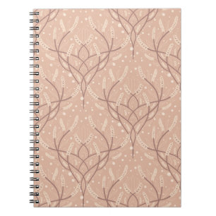 Soft Blush Botanical Vine Pattern Notitieboek