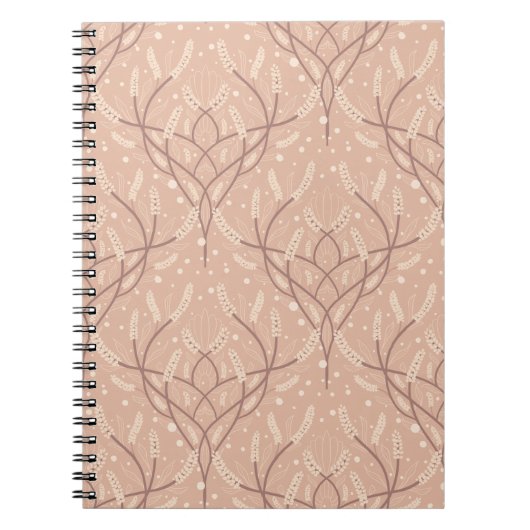 Soft Blush Botanical Vine Pattern Notitieboek (Voorkant)