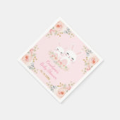 Soft Blush Bunny Rabbit Baby shower Favorieten Servet (Hoek)