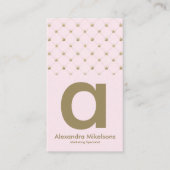 Soft Blush Crown Aesthetic Visitekaartje (Voorkant)