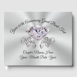 Soft Blush Diamond Wedding Jubileum Gastboek Gastenboek
