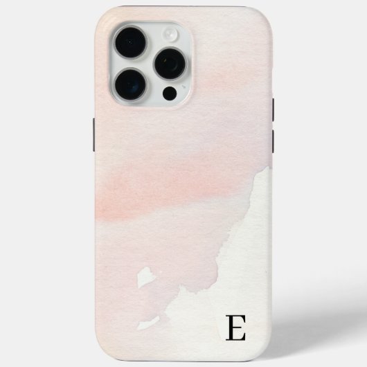Soft Blush Elegant Waterverf iPhone Case (Achterkant)