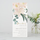 SOFT BLUSH FLORAL BUNCH WATERVERF VRIJGEZELLENFEES KAART (Staand voorkant)