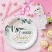 SOFT BLUSH FLORAL BUNCH WATERVERF VRIJGEZELLENFEES PAPIEREN BORDJE (Feest)