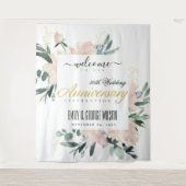 SOFT BLUSH FLORAL ELK JAAR JUBILEUM WELKOM WANDKLEED (Voorkant)