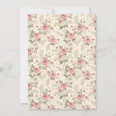 Soft Blush Floral Heirloom Baby Shower Kaart (Achterkant)