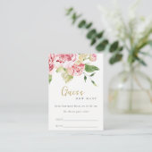 Soft Blush Floral Peony raadt hoeveel Kisses Kaart (Staand voorkant)
