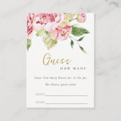 Soft Blush Floral Peony raadt hoeveel Kisses Kaart (Voorkant)