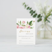 Soft Blush Floral Peony raadt hoeveel Kisses Kaart (Staand voorkant)