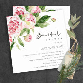 SOFT BLUSH FLORAL PEONY WATERVERF VRIJGEZELLENFEES KAART