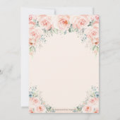 Soft Blush Floral Rozen Greenery 80th Birthday Kaart (Achterkant)