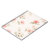 Soft Blush Floral Spiral Notebook Notitieboek (Linkerzijde)