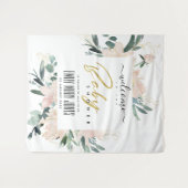 SOFT BLUSH FLORAL WATERVERF BABY SHOWER WELKOM WANDKLEED (Voorkant (horizontaal))