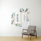 SOFT BLUSH FLORAL WATERVERF VERLOVING WELKOM WANDKLEED (In Situ (horizontaal))