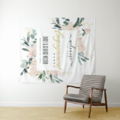 SOFT BLUSH FLORAL WATERVERF VERLOVING WELKOM WANDKLEED (In Situ (horizontaal))