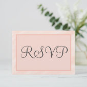 Soft Blush geometrische bruiloft RSVP Kaarten (Staand voorkant)