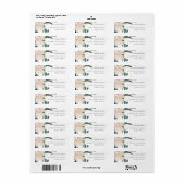 SOFT BLUSH GOLD FLORAL BUNCH WATERVERF ADRES ETIKET (Full Sheet)