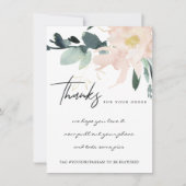 SOFT BLUSH GOLD FLORAL CORPORATE BUSINTE LOGO BEDANKKAART (Voorkant)