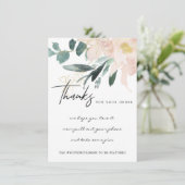 SOFT BLUSH GOLD FLORAL CORPORATE BUSINTE LOGO BEDANKKAART (Staand voorkant)