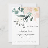 SOFT BLUSH GOLD FLORAL CORPORATE BUSINTE LOGO BEDANKKAART (Voorkant)