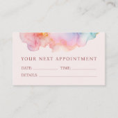 Soft Blush Ink Modern Appointment Card Afsprakenkaartje (Voorkant)