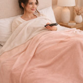 Soft Blush Ombre Fleece Blanket
