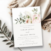 Soft Blush Peony Eucalyptus Foliage Couples Shower Kaart