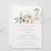 Soft Blush Peony Eucalyptus Foliage Couples Shower Kaart (Voorkant)