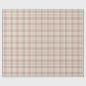 Soft Blush Pink and Cream Tartan Plaid Cadeaupapier (Vlak)