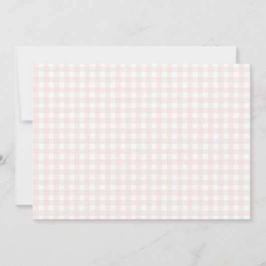 Soft Blush Pink Bow Coquette Theme 1st Birthday Kaart (Achterkant)