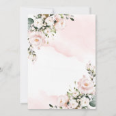 Soft Blush Pink Bridal Shower-Sjabloon Kaart (Achterkant)