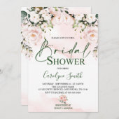 Soft Blush Pink Bridal Shower-Sjabloon Kaart (Voorkant / Achterkant)
