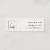 SOFT BLUSH PINK CERAMIC STUD EARRING DISPLAY LOGO MINI VISITEKAARTJE (Achterkant)