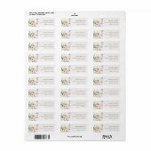 Soft Blush Pink Peonies Eucalyptus Foliage Address Etiket (Full Sheet)