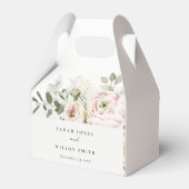 Soft Blush Pink Peonies Eucalyptus Foliage Weddens Bedankdoosjes (Achterkant)