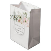 Soft Blush Pink Peonies Eucalyptus Foliage Weddens Medium Cadeauzakje (Achterkant Gekanteld)