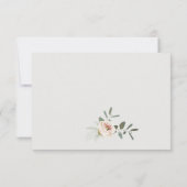 Soft Blush Pink Peonies Eucalyptus Foliage Weddens RSVP Kaartje (Achterkant)