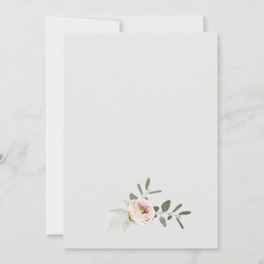 Soft Blush Pink Peonies Eucalyptus Save the Date Kaart (Achterkant)