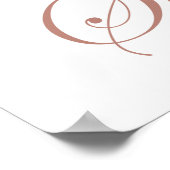 SOFT BLUSH PINK ROSE FLORAL BABY SHOWER WELKOM POSTER (Hoek)