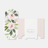 SOFT BLUSH PINK ROSE FLORAL FIRST HOLY COMMUNION BEDANKDOOSJES (Uitgevouwen)