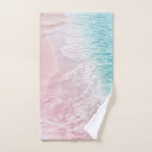 Soft Blush Pink Turkooise Ocean Dream #1 #water  Bad Handdoek (Handdoek)