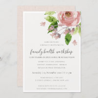 SOFT BLUSH PINK WATERVERF FLORAL WORKSHOP EVENEMEN