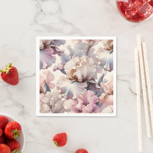 Soft Blush Romantische Chic Waterverf Bloemen Servet (Insitu)