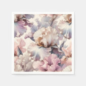 Soft Blush Romantische Chic Waterverf Bloemen Servet (Voorkant)