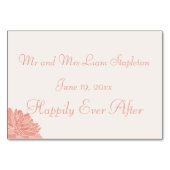 Soft Blush Roos Dahlia Wedding Kaart (Achterkant)