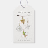 SOFT BLUSH ROOS PINK CHRISTMAS ORNAMENT CHEERS CADEAULABEL (Voorkant)